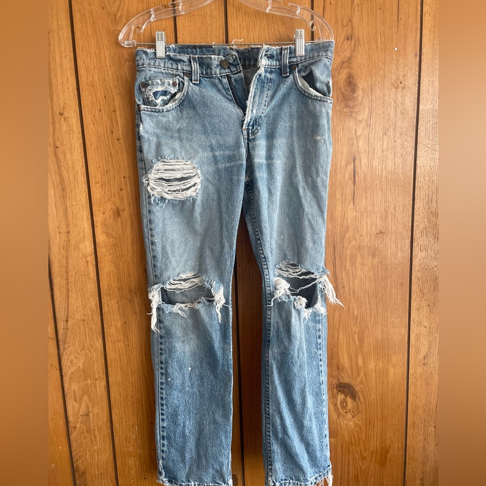 Distressed vintage Levi’s.